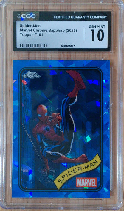 Spider-Man #101 - Marvel Chrome Sapphire - CGC 10.0 - Blue Sapphire