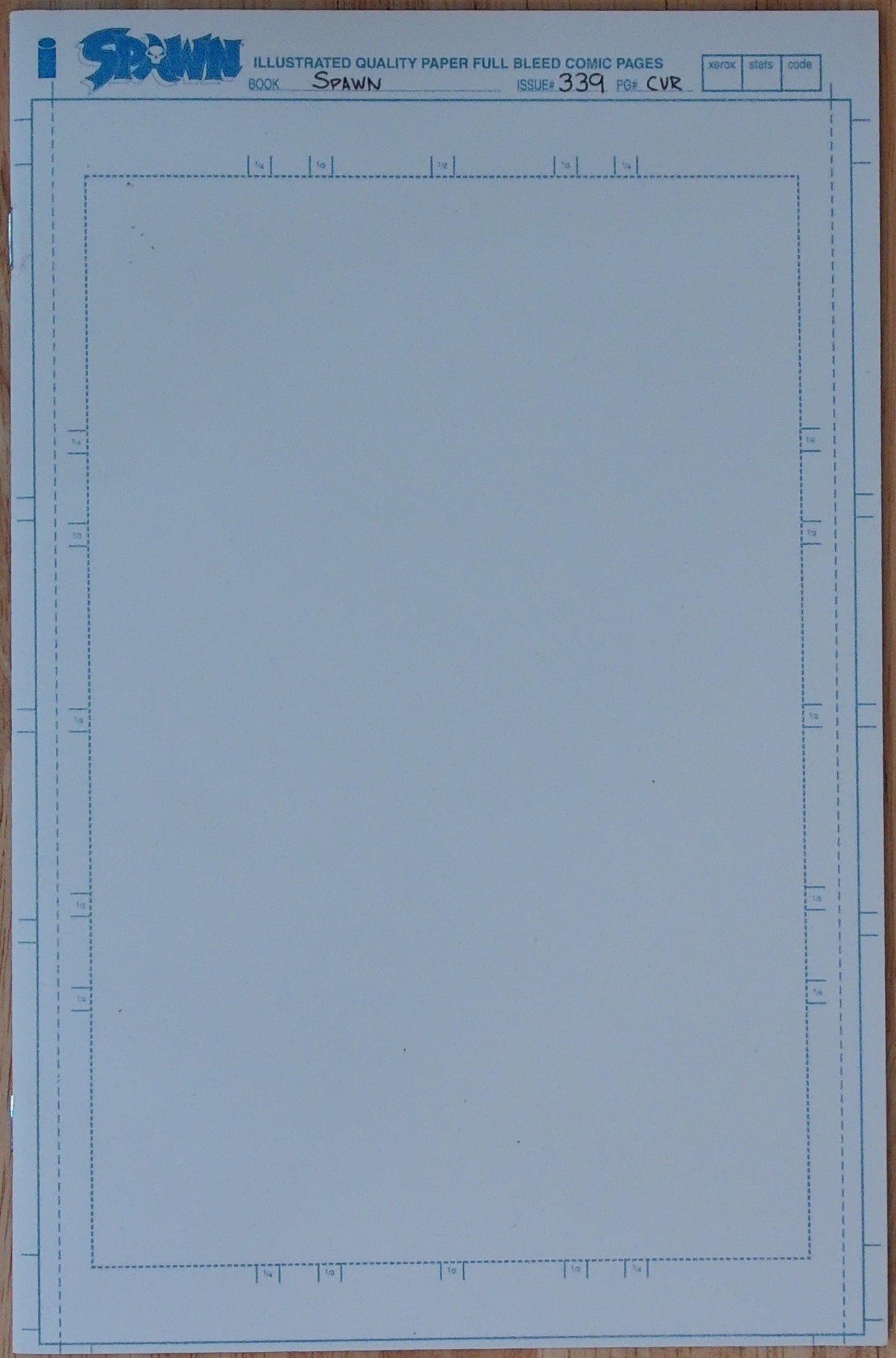 Spawn Vol 1 #339 - Cover C - Blank Sketch Cover