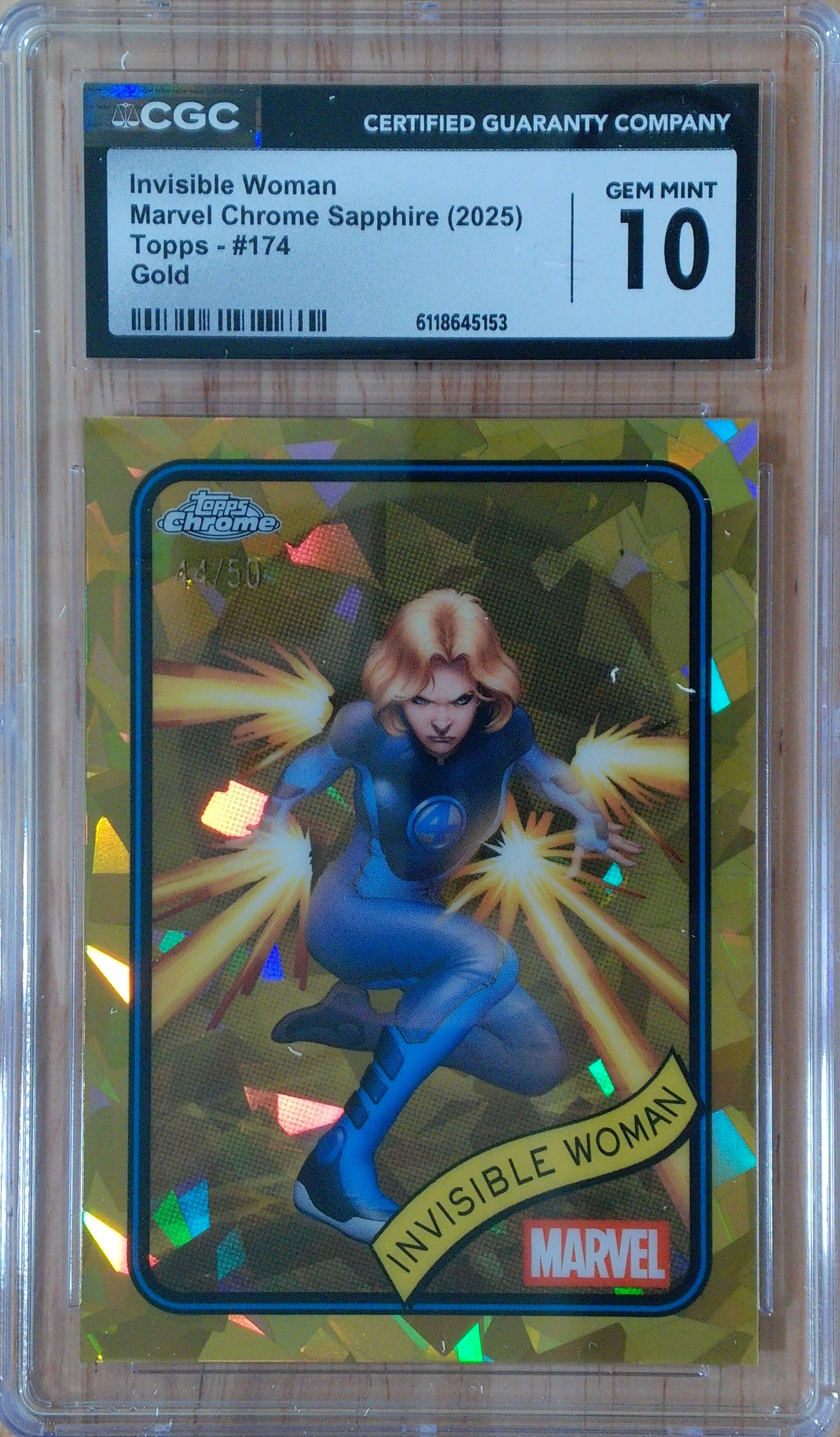 Invisible Woman #174 - Marvel Chrome Sapphire - CGC 10 - Gold Sapphire