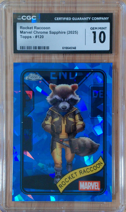 Rocket Raccoon #120 - Marvel Chrome Sapphire - CGC 10.0 - Blue Sapphire