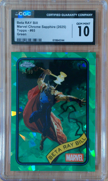 Beta Ray Bill #065 - Marvel Chrome Sapphire - CGC 10 - Green Sapphire