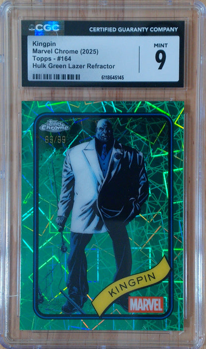 Kingpin #164 - Marvel Chrome Sapphire - CGC 9.0 - Hulk Grean Lazer Refractor