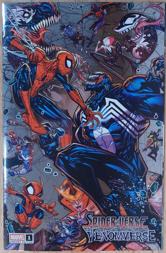 Spider-Verse vs. Venomverse Vol 1 #1 -Jonboy Meyers - Whatnot Trading Pack - Silver Foil (Limited 1000)