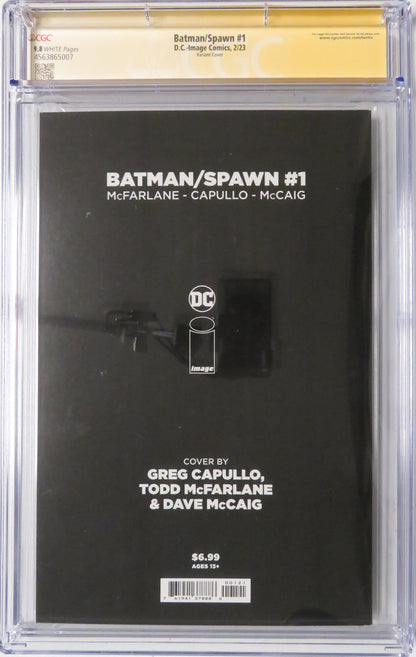 Batman/Spawn #1 - Capullo Spawn Cover CGC SS 9.8 Signed by Capullo