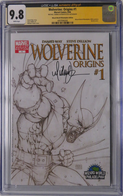 Wolverine: Origins #1 - CGC X JSA 9.8 - Authenticated Michael Turner Autograph