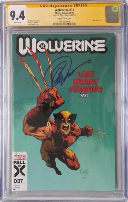 Wolverine Vol 7 #37 - CGC SS 9.4 - Capullo Cover Signed by Greg Capullo