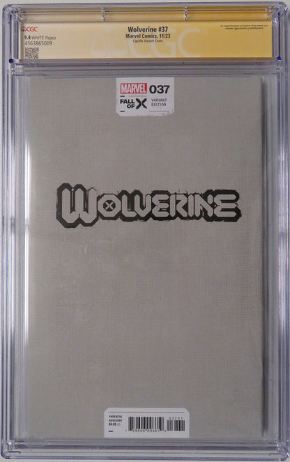 Wolverine Vol 7 #37 - CGC SS 9.4 - Capullo Cover Signed by Greg Capullo
