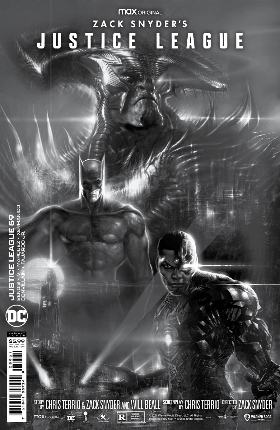 Justice League Vol 4 #59 - Liam Sharp B&W Snyder Cut Variant