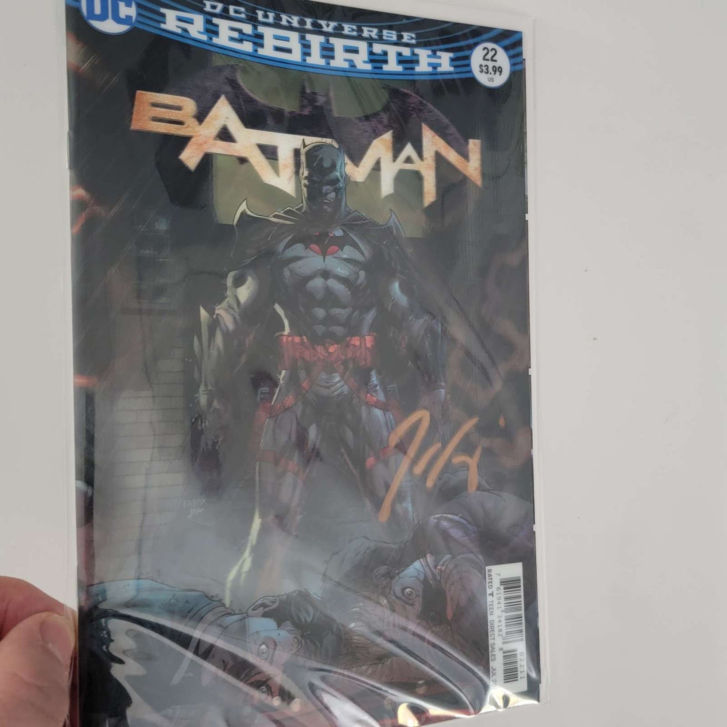 Batman #22 Lenticular Cover Signed by Tom King w/COA