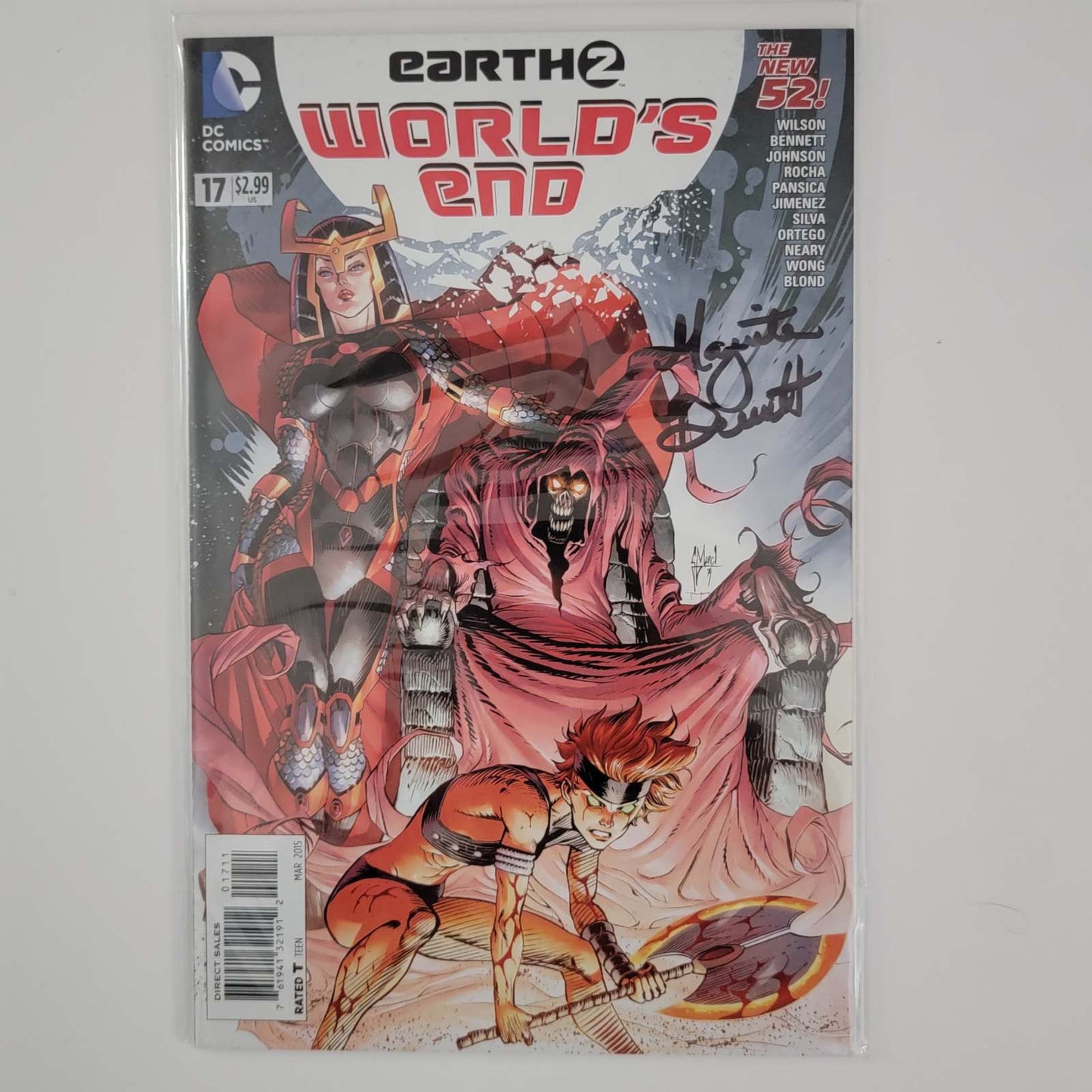 EARTH 2 WORLD'S END #17 Signed by Marguerite Bennett w/COA