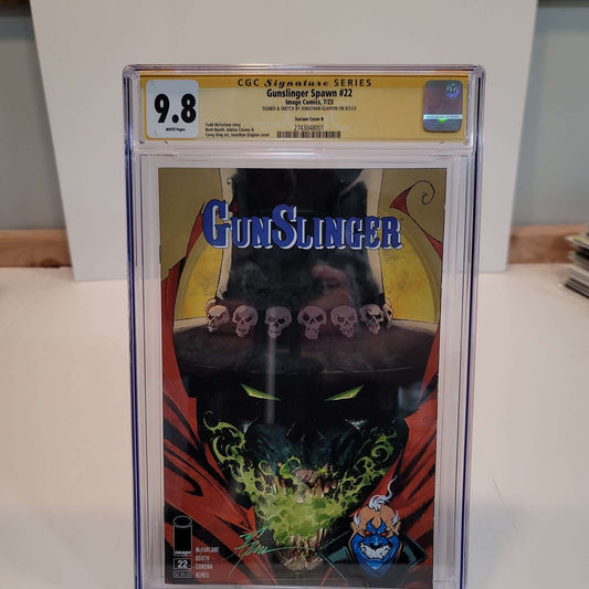 Gunslinger Spawn 22 Variant Cover B CGC SS 9.8 2023 Signed & Sketched by Glapion