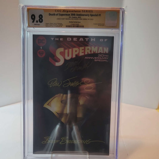 Death of Superman 30th Anniversary Special 1 Mattina Variant Cover CGC 9.8 2022 3x signed