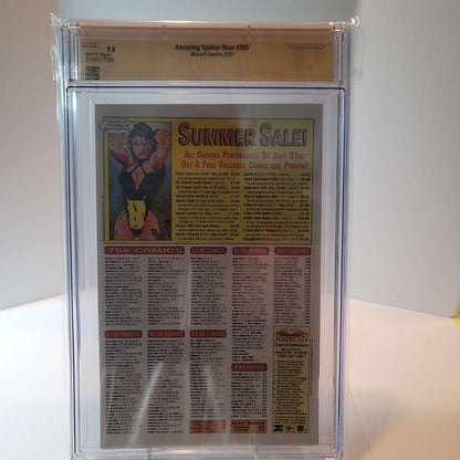 Amazing Spider-Man #365 CGC 9.8 Signed by Leonardi