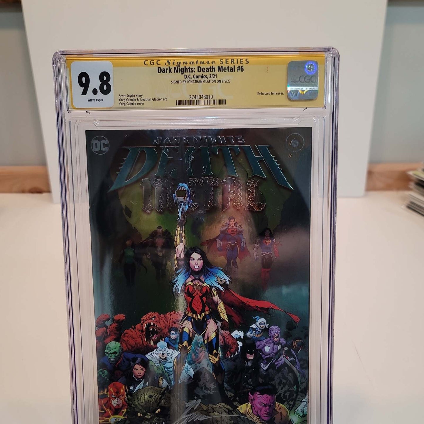 Dark Nights: Death Metal 6 CGC SS 9.8 2021 Signed by Jonathan Glapion