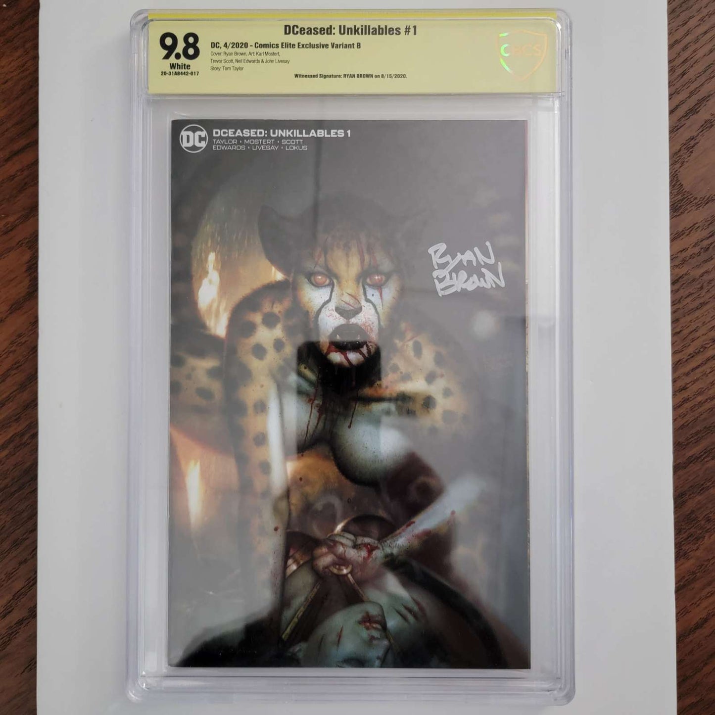 DCeased Unkillables #1  CBCS 9.8 Signed by Ryan Brown