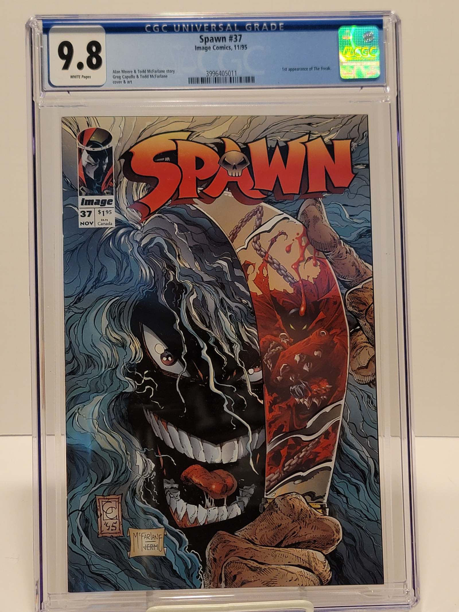 Spawn Vol 1 #037 - CGC 9.8 - 1ST FULL APPEARANCE OF FREAK – Luna